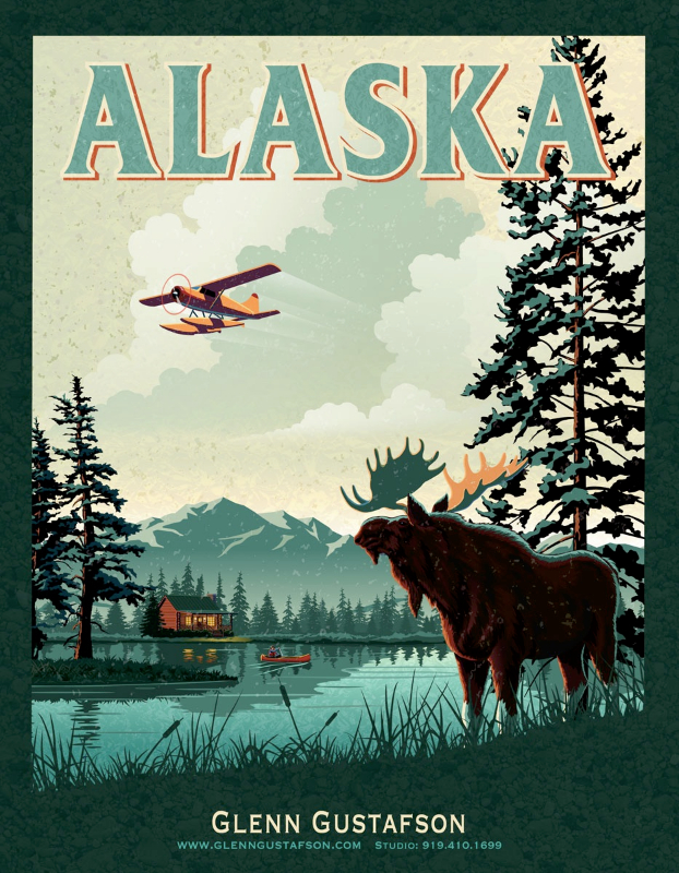 Alaska travel poster