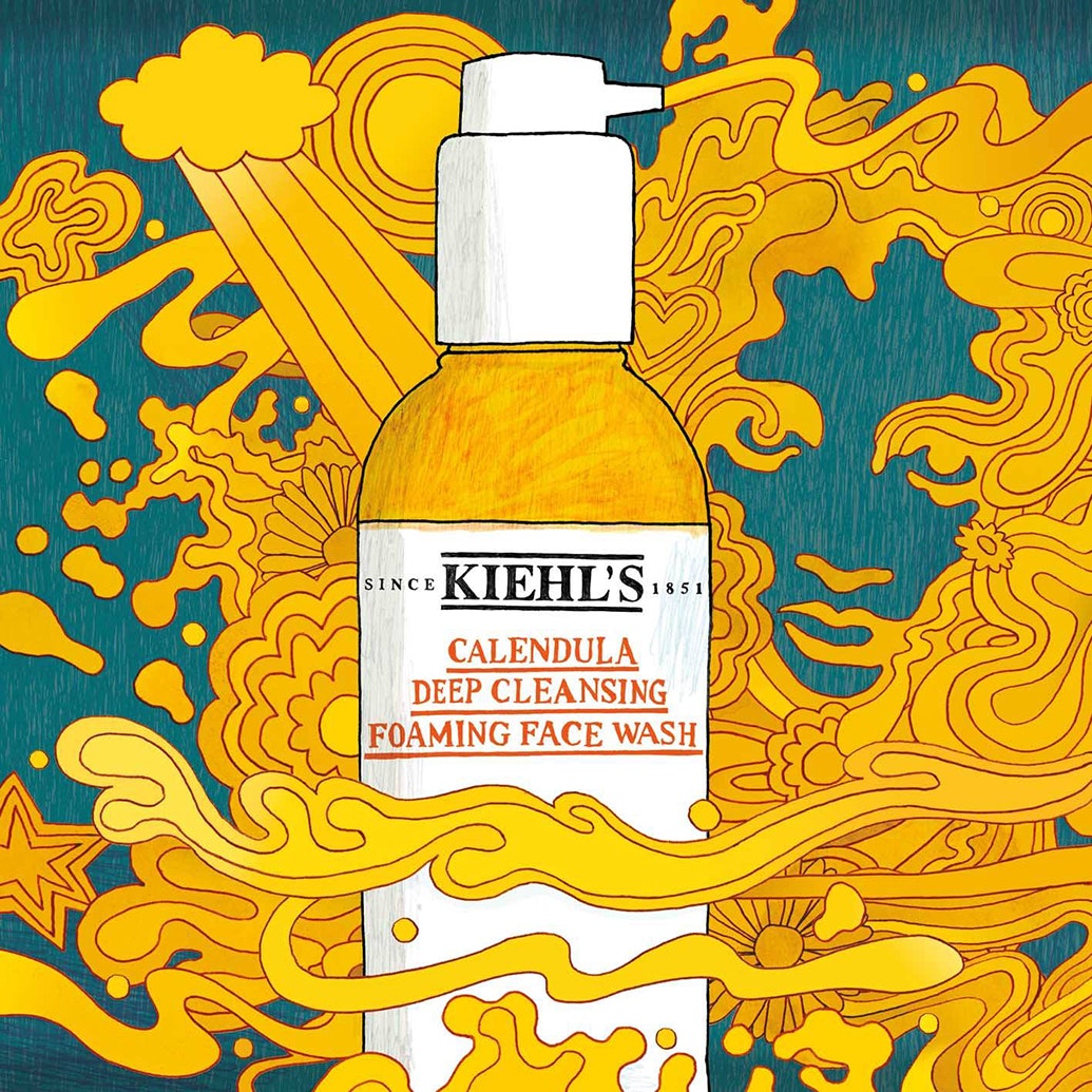 Decorative illustration by Billie Jean for Kiehl's.